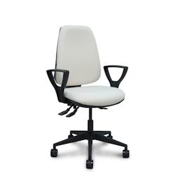 Piqueras y Crespo Silla Elche asincro bali blanco brazos fijos base piramidal ruedas de nailon de 65mm - multi-matériau 14ASB10B8PNR65_0