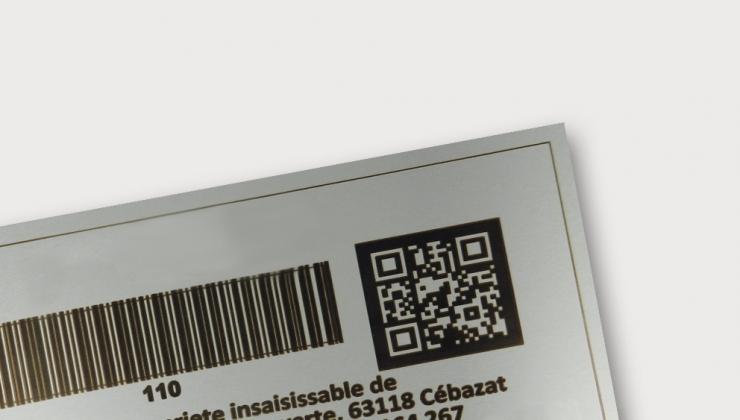 Plaque d'inventaire et étiquette de sécurité - personnalisation et résistance aux UV et abrasions_0