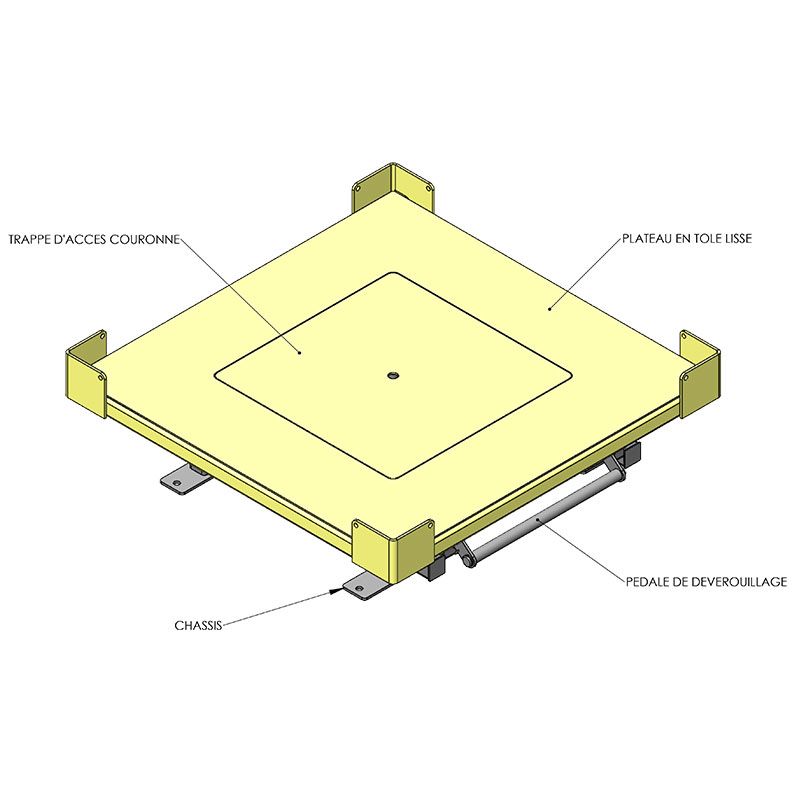 Plateau tournant simple mécanique 1000kg – 360°_0