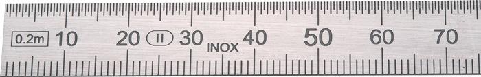 Réglet en acier longueur 2000 mm acier flexible graduation B = mm/1/2 mm HELIOS PREISSER_0