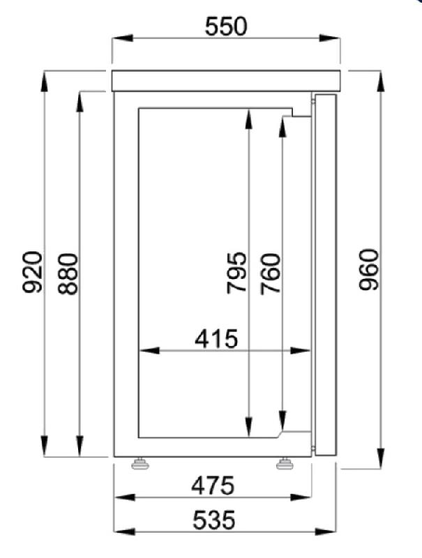 Réfrigérateur de bar noir 3 portes en verre - 7489.5290_0