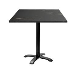 Restootab - Table 70x70cm - modèle Bazila marbre elite - noir fonte 3760371512119_0