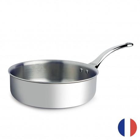 Sauteuse droite en inox Affinity de Buyer - Fabrication française - Multicouche 5 couches - Compatible induction et four_0