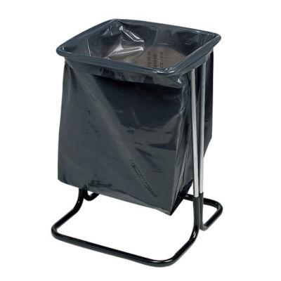 Support sac poubelle d'intérieur sur pied noir sans couvercle 50 L_0