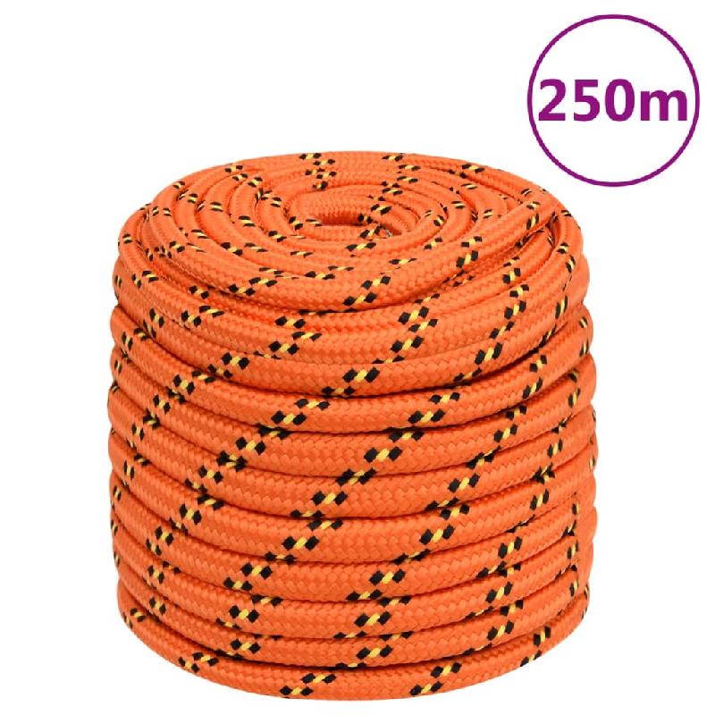 Vidaxl corde de bateau orange 16 mm 250 m polypropylène 152681_0