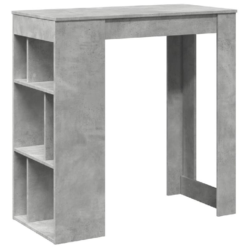 VidaXL Table de bar avec étagères gris béton bois d'ingénierie Modèle Boréal Urban Plus - 854358_0