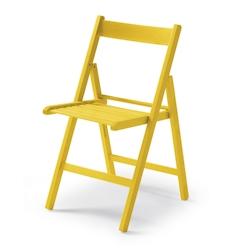 Yelloo - Chaise pliante LIBRO Couleur JAUNE Pliante peu encombrante Bois de hêtre massif - jaune Bois massif 941_0