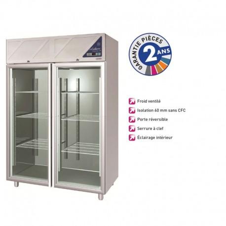 Armoire réfrigérée négative -18/-22°C - 2 portes vitrées - 1200L - sans groupe logé - DA1200NSGV-3 - Dalmec_0