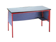 Bureau de professeur Théorême - avec tablette repose-sac relevable et plateau stratifié_0