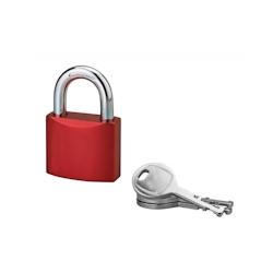 Cadenas à clé Bombe, alu, 40mm, anse acier cémenté, 3 clés - SP - rouge 3150268281141_0