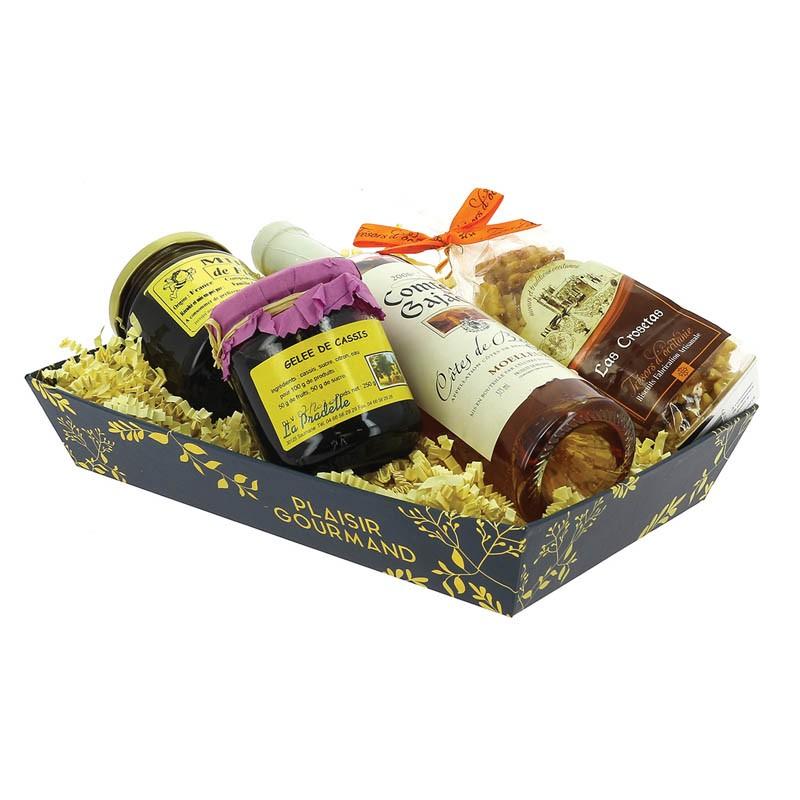 Corbeille carton rectangle Plaisir Gourmand 33x20 -_0