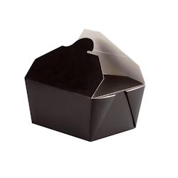 FIRSTPACK FHC - 450Pcs - Boite repas carton noir - 130x108x67mm, 750ml - noir en carton 210BIO1N_0