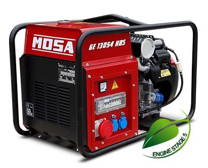 Groupe électrogène MOSA GE 13054 HBS - Honda GX 630 - 13 kVA - Fréquence 50 Hz - Triphasé et Monophasé_0