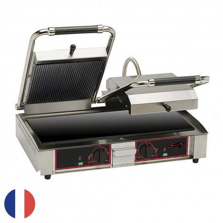 Grill sandwich double vitrocéramique Sofraca - cuisson homogène, sans odeur, 1500W, thermostat jusqu'à 300°C_0