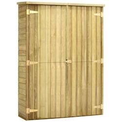 Helloshop26 - Abri de jardin cabane cabanon maison de stockage remise extérieur hangar outils robuste 123 x 50 x 171 cm Pinède 02_0022402 - 30002085_0