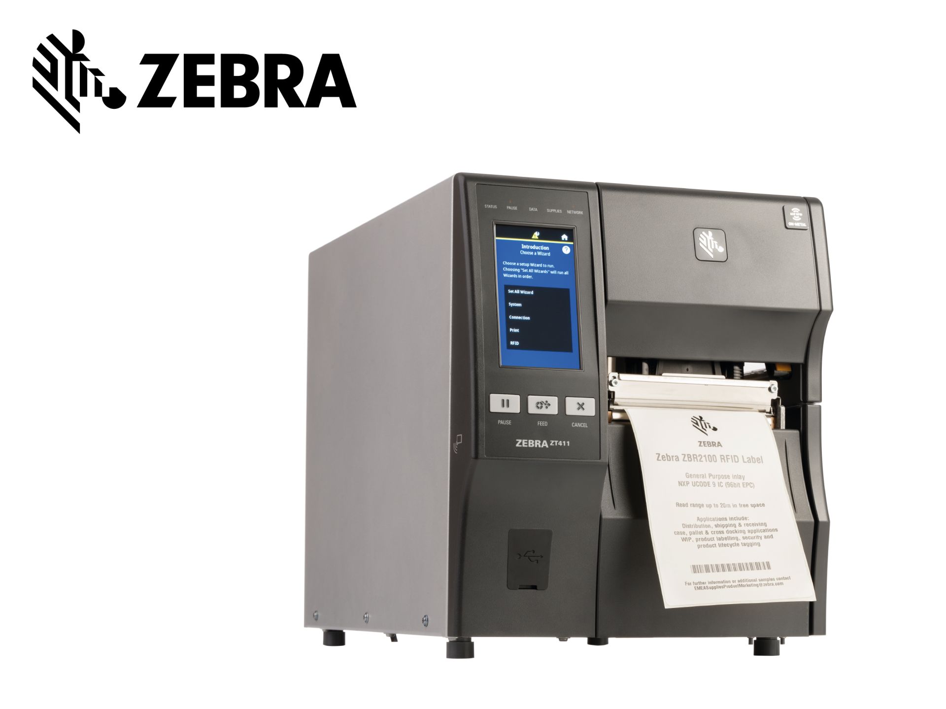 Imprimante d'étiquettes - Zebra ZT411 - Résolution 203, 300 ou 600 dpi - Interface intuitive et écran tactile couleur_0