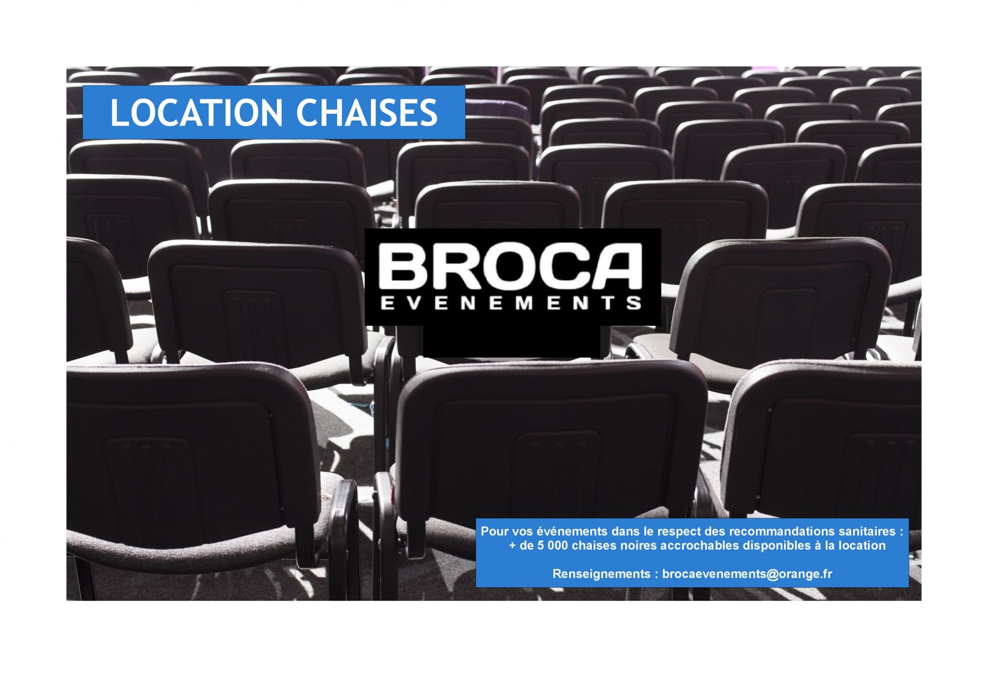 Location de chaises noires grand confort - attachables avec barres inter-rangées_0