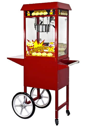 Machine à pop-corn avec chariot