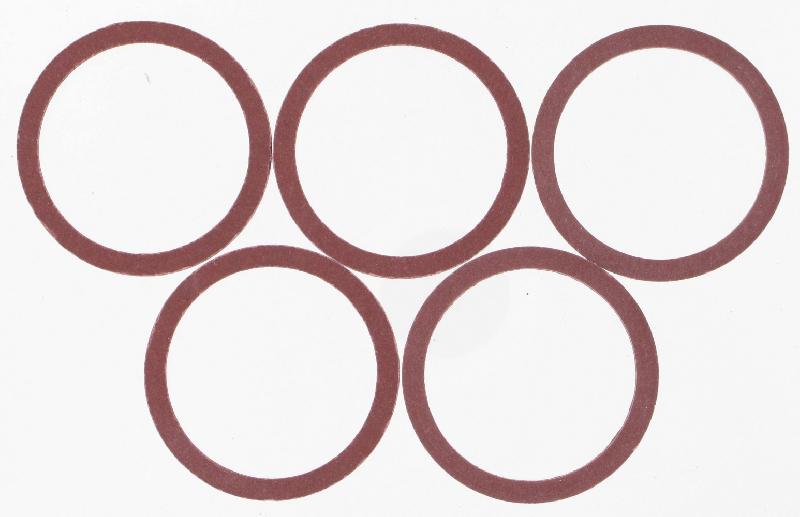 Lot de 5 joints plats en fibre COMAP - 33/42 mm - Pour cuivre_0
