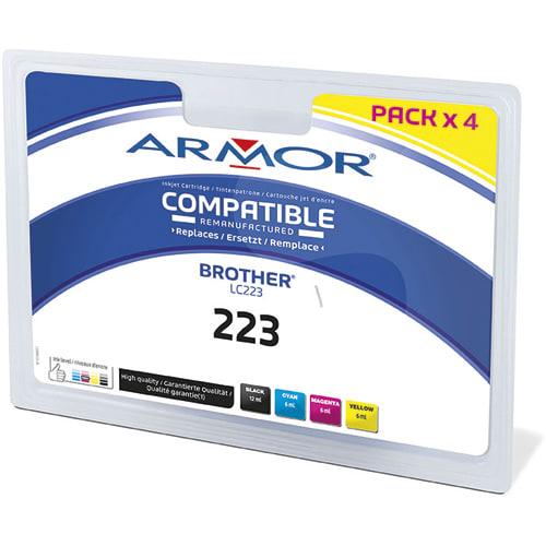 Pack de 4 cartouches d'encre remanufacturées OWA compatibles Brother LC223 - Noir, Cyan, Magenta, Jaune_0