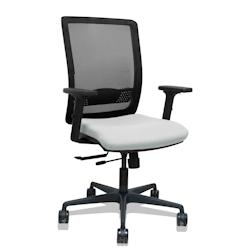 Piqueras y Crespo Silla Haches traslack malla negra asiento bali gris claro brazos 2D ruedas 65mm - gris multi-matériau 395TKM840B40B2DB68R65_0