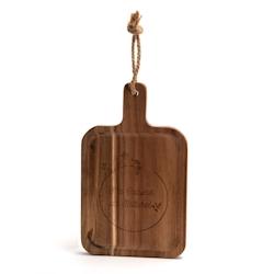 Planche à découper rectangulaire Ma Cuisine - Bois d'acacia marron 26x16 cm - Amadeus_0