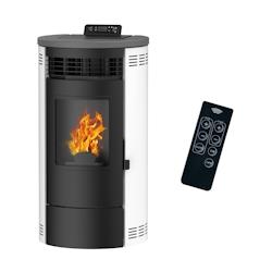 Poêle à granulés Air Flavia 15 kW Blanc Sannover - Flavia15Air_blanc_0
