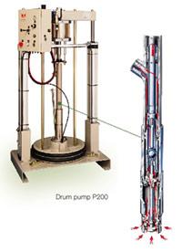 Pompes vide - fût pneumatiques à piston pour liquides visqueux_0