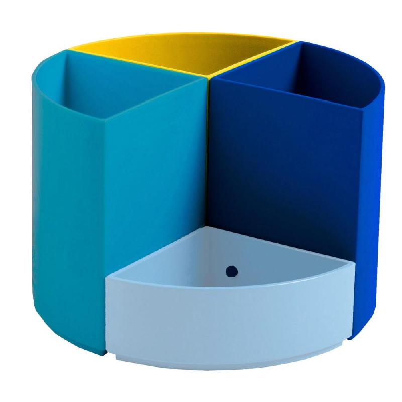 POT A CRAYONS MODULABLE EXACOMPTA THE QUARTER BEE BLUE - COLORIS ASSORTIS