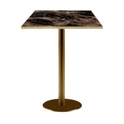 Restootab - Mange-debout 60x60cm Rome bistrot marbre veiné glossy - noir TB-ROMFF2-6060M-BER.CAP-LAI_0