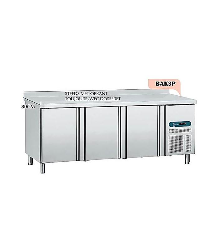 Table positive inox EURONORM Baker Line TN - 2, 3 ou 4 portes - Froid ventilé et dégivrage automatique_0