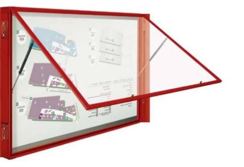 Vitrine extérieure 2000 porte levante - aluminium, étanche, 5 coloris disponibles_0