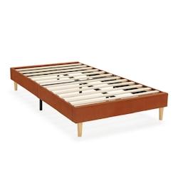 VS Venta-stock Base rembourrée Bari 90x190 cm Rouge - rouge polyester I24147_0