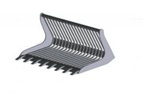 01.Pb.0901 - Godet squelette de décombres avec dents soudées - Attec - 528 mm_0