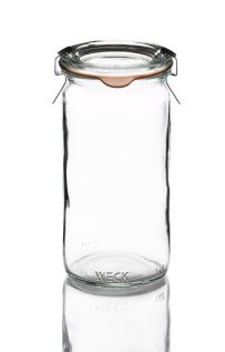 6 bocaux en verre weck® tubes®  340 ml avec couvercles en verre et joints (clips non inclus)_0
