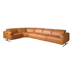 AC ANGEL CERDA Angel Cerdá Canapé d'angle modulable relax en cuir marron 6263C 310 x 310 x 97 - marron fourrure 8435631041337_0