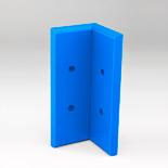 Angle interne pour lisse de protection polyéthylène bleue_0