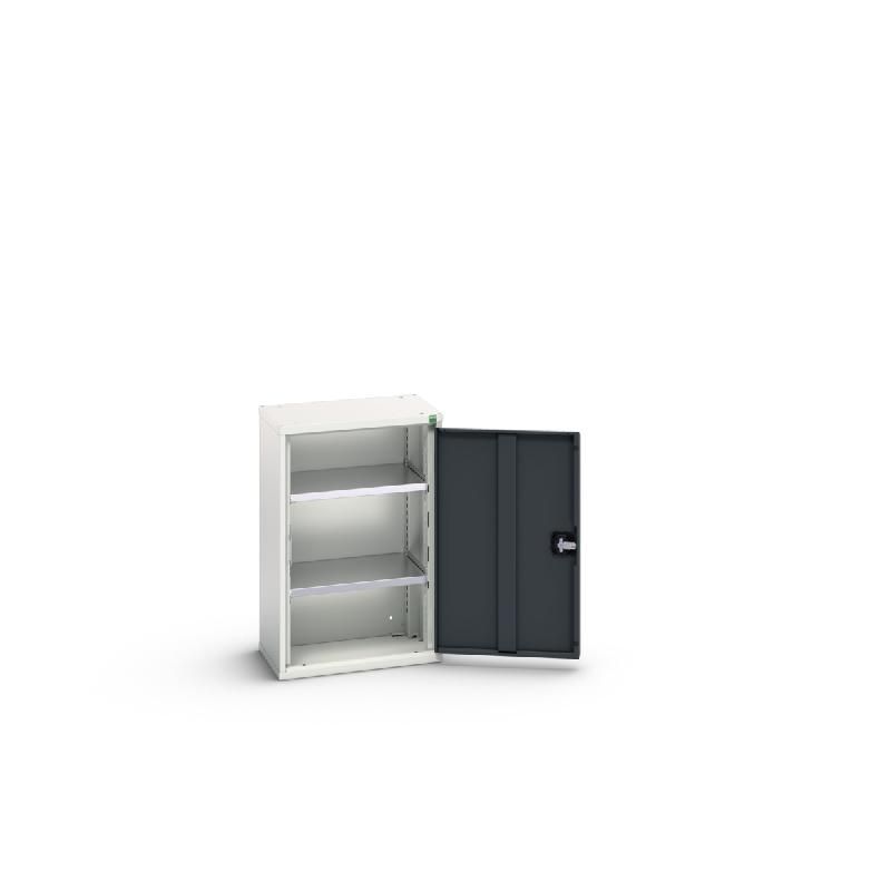 Armoire d'atelier à porte Verso - 2 tablettes réglables en acier galvanisé - Réf : 16926008_0