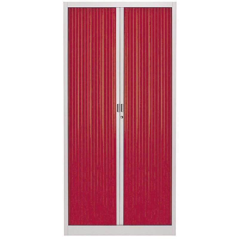 Armoire Metal Classtout Color A Rideaux L 90 X H 180 Cm Corps Aluminium Rideaux Rouge Comparer Les Prix De Armoire Metal Classtout Color A Rideaux