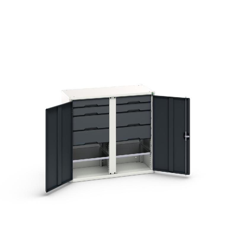 Armoire polyvalente d'atelier Verso - Réf : 16926557 - châssis en acier robuste, tiroirs et tablettes réglables_0