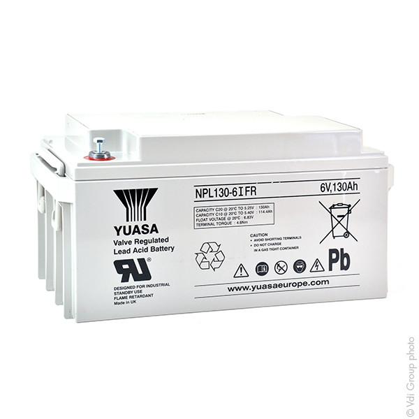 BATTERIE PLOMB AGM YUASA NPL130-6IFR 6V 130AH M6-F_0