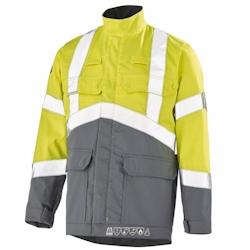 Cepovett - Blouson de travail multirisques en coton majoritaire SILVER TECH 260 Jaune / Gris Taille L - L jaune 3184374075271_0