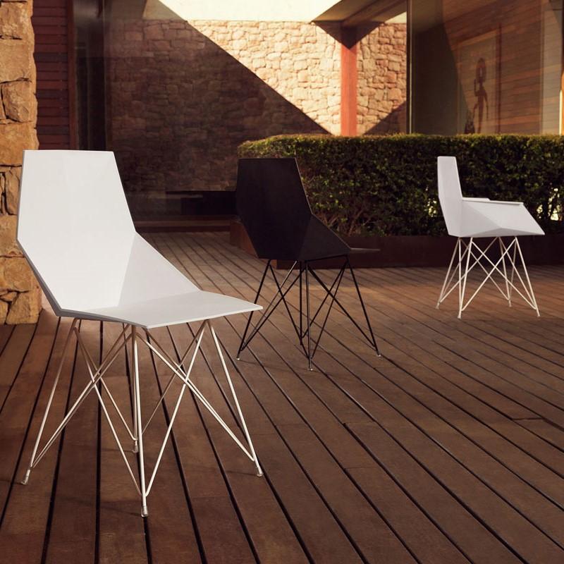 Chaise pied en inox FAZ de VONDOM_0