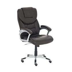 CLP Fauteuil de bureau Texas en similicuir Marron - marron polyester 19253503_0