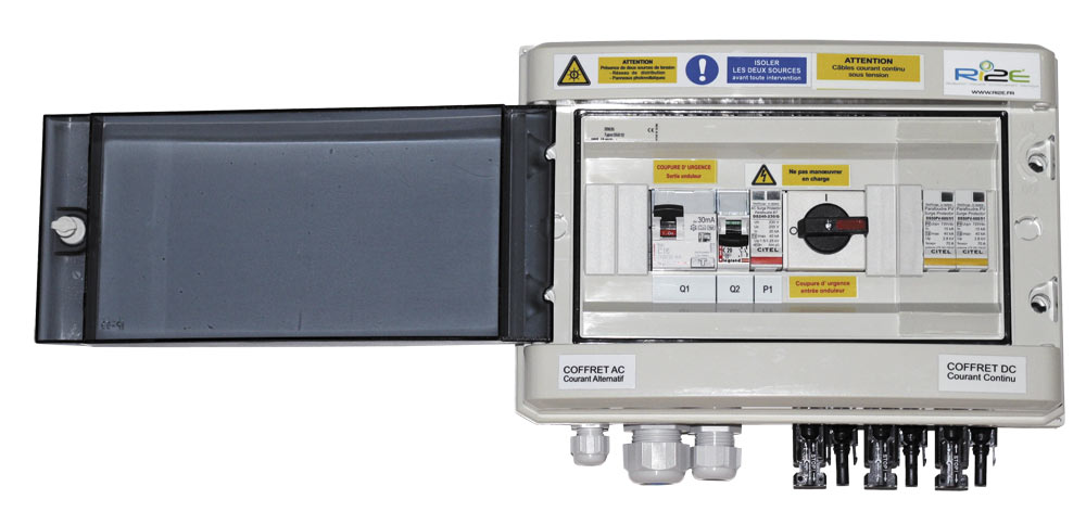 Coffrets de protection CTADC - Ri2e avec onduleurs de 1 kW à 4,5 kW et parafoudre intégré_0