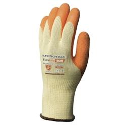 Coverguard - Gant manutention orange bleu en latex adhérisé EUROSTRONG 10L800 (Pack de 10) Orange / Jaune Taille 9 - orange 5450564019256_0