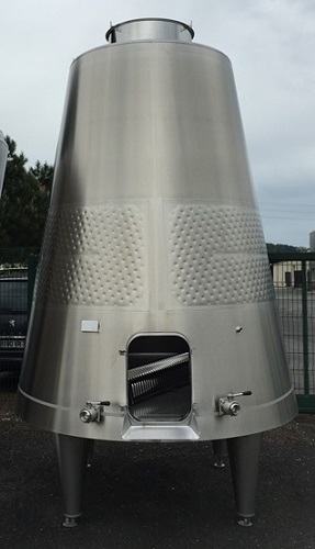 Cuve tronconique fond plat sur pieds - 66hl - Neuve - Fabrication 2014 - Recuit brillant intérieur et finition polie extérieure_0