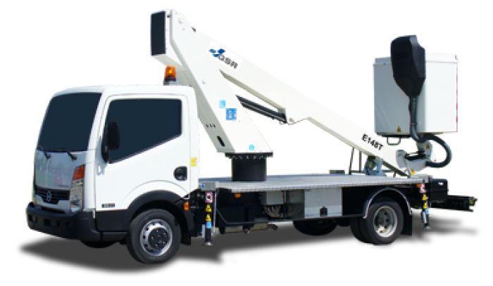 Camion nacelle E148T - GSR - Hauteur de travail 13,7 m - Déport maximum 8,4 m - Charge utile 200 kg_0