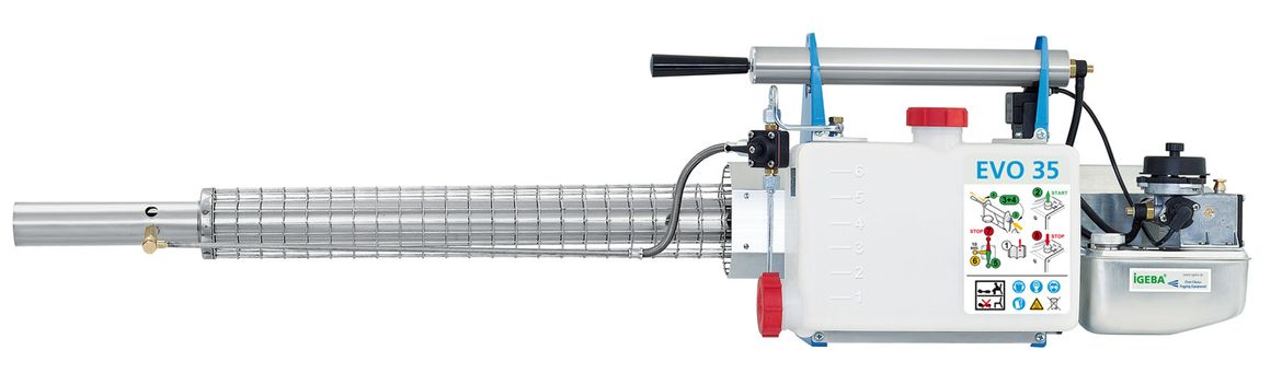 Evo 35 - thermonébulisateur Igeba - dimensions : 133,5 x 28,5 x 34 cm - normes OMS - usage intérieur et extérieur_0