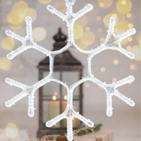 Flocon de neige lumineux 50CM 384 LED blanc froid flash extérieur Lotti - blanc 8024199064539_0